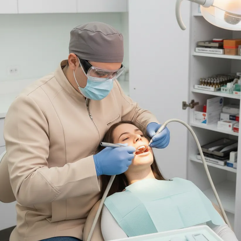 Aplicação de flúor